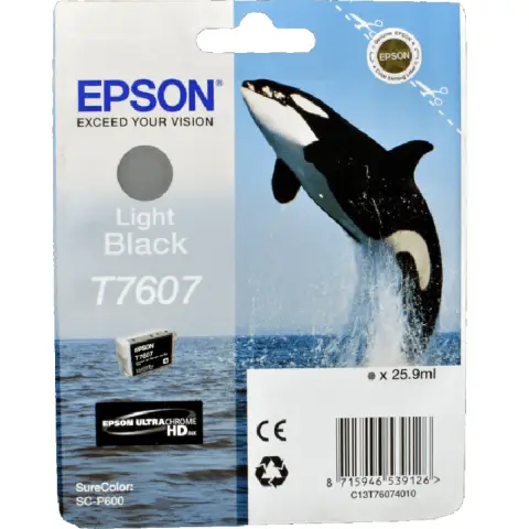 Tusz Epson T7607 do SC-P600 | 25,90 ml | light black